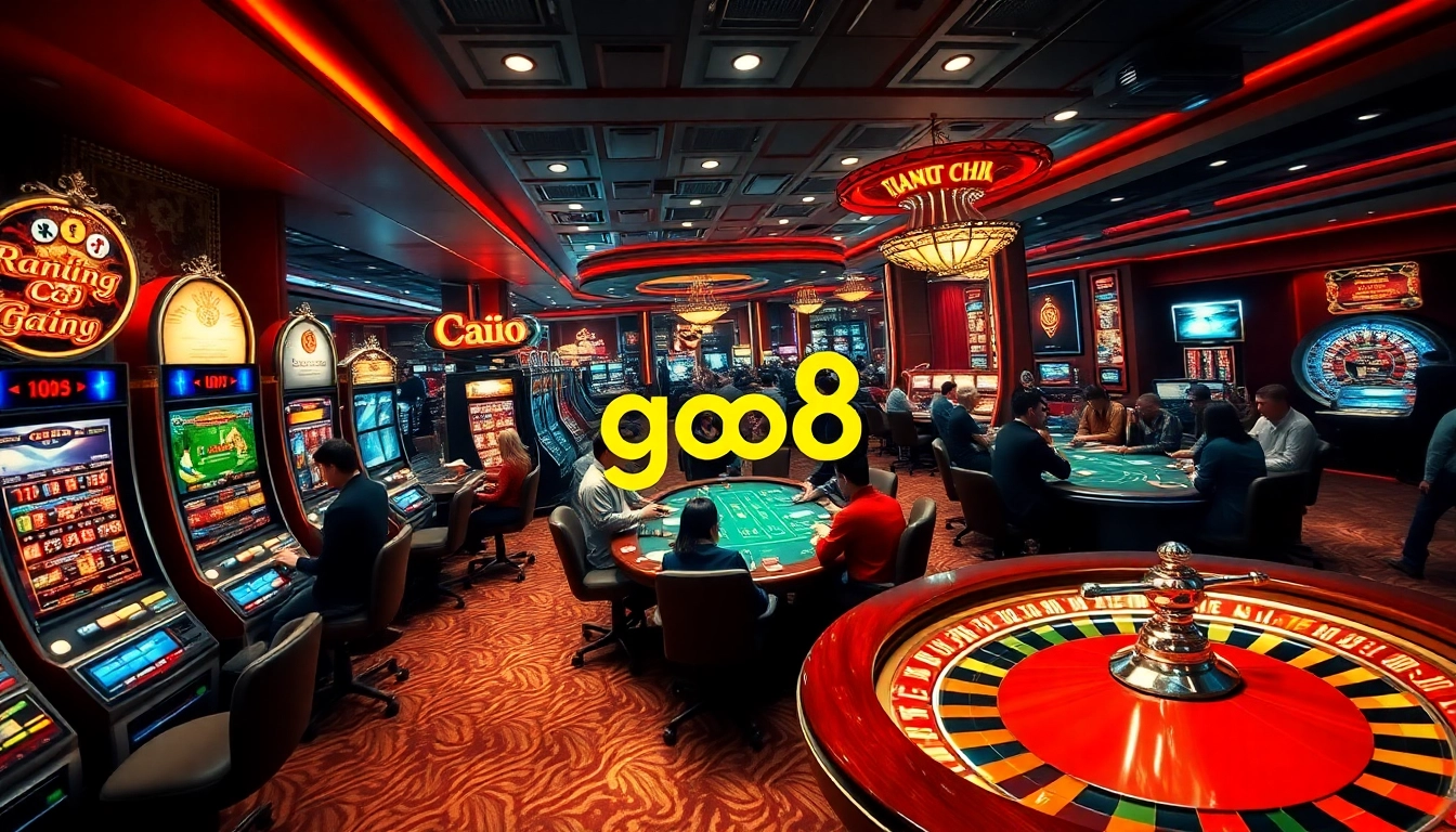 Players winning at the table in a vibrant casino environment showcasing trang chủ go8.