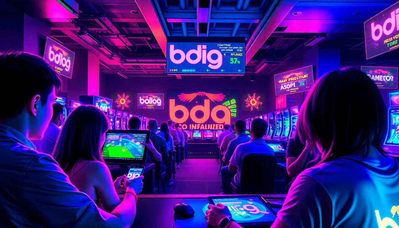 Engaging players excitedly interacting with the bdg game in a dynamic gaming environment.